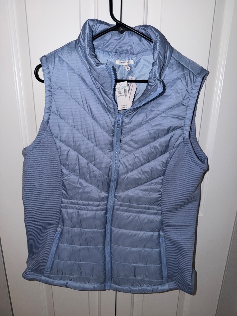 Maurices Pale Blue Quilted Women's Vest